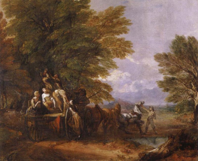 Thomas Gainsborough the harvest wagon Germany oil painting art